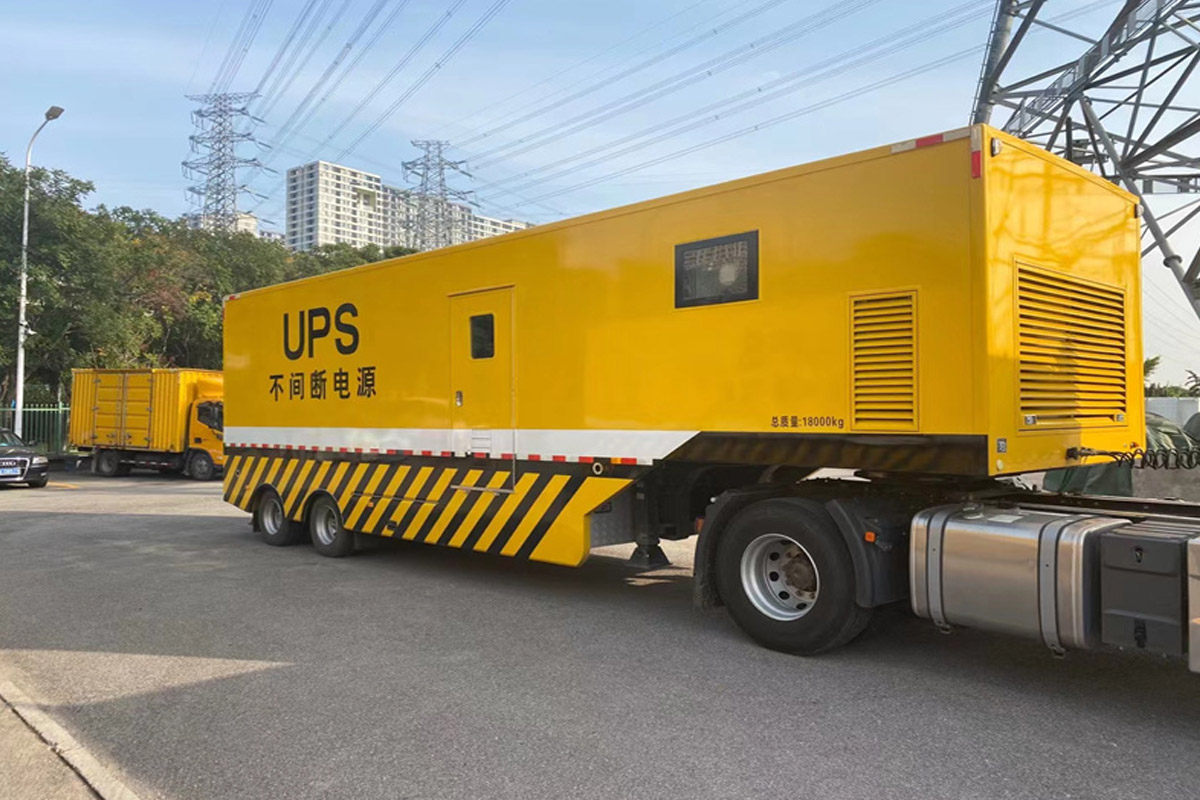 台前发电机租赁施工现场